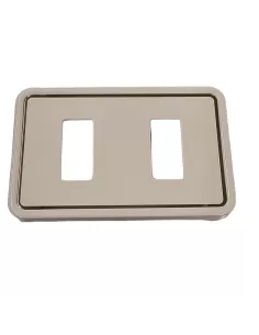 Vimar 08636.I.12 Placa de presión de resina de 2 módulos blanca Serie 8000